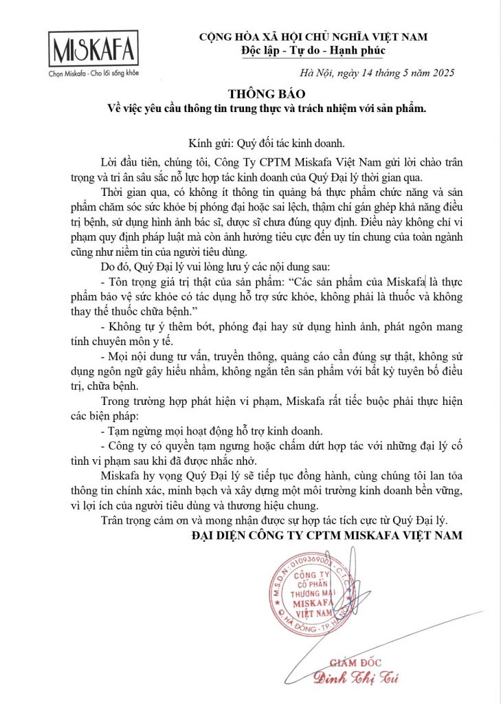 MISKAFA – Hệ thống phân phối các nhãn hiệu làm đẹp cao cấp số 1 Việt Nam